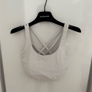 Lululemon White Cross-Back Sports Bra